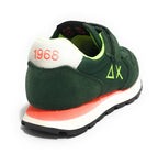 Sneaker Sun68 boy's Tom fluo pelle/ nylon verde scuro Z25SU04 Z44302K