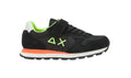 Sneaker Sun68 boy's Tom fluo pelle/ nylon nero Z25SU32 Z44302K