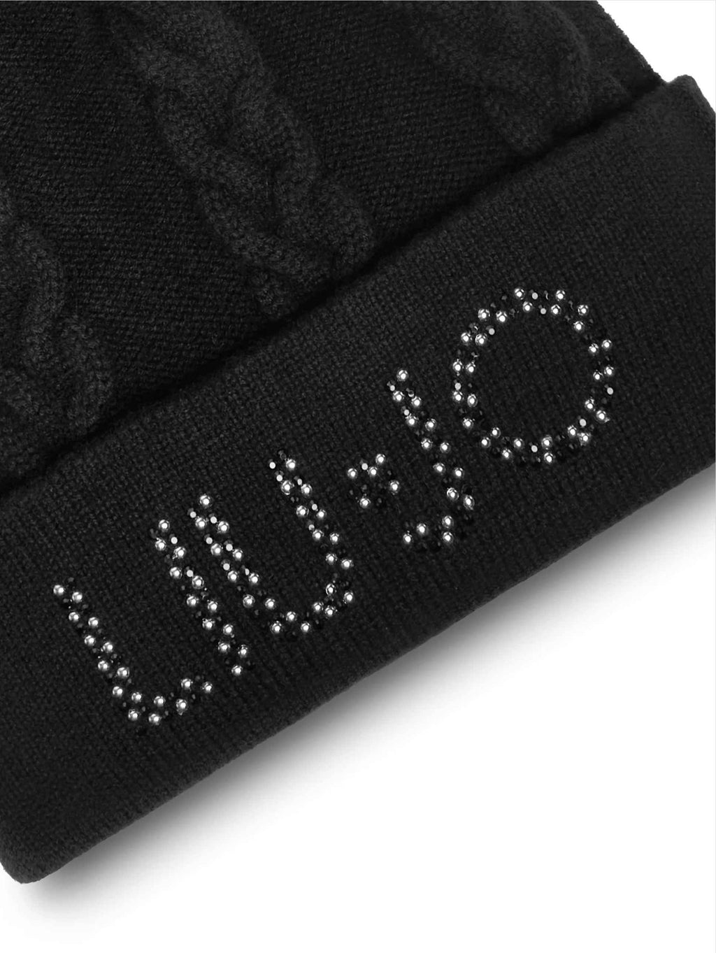 Berretto Liu jo beanie con ponpon black C26LJ09 2F5058 M0300