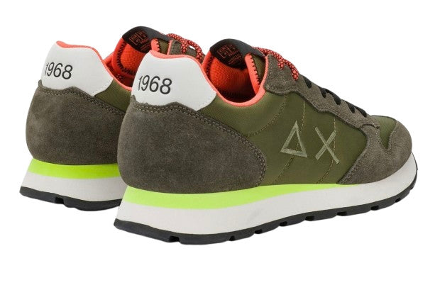 Sneaker running Sun68 Tom Fluo 19 verde militare US26SU14 Z36102