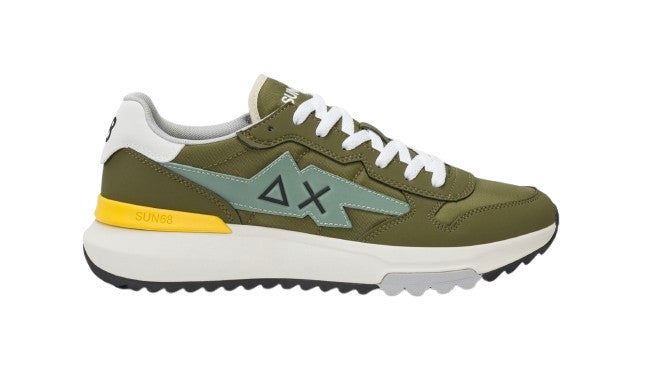 Sneaker running Sun68 Niki 2.0 solid 19 militare US26SU19 Z36121