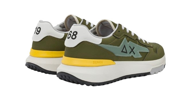 Sneaker running Sun68 Niki 2.0 solid 19 militare US26SU19 Z36121