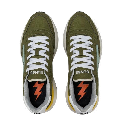 Sneaker running Sun68 Niki 2.0 solid 19 militare US26SU19 Z36121