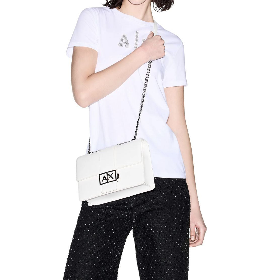 Borsa donna tracolla Armani Exchange white BS26AX28 XW000070 AF12039 U0011