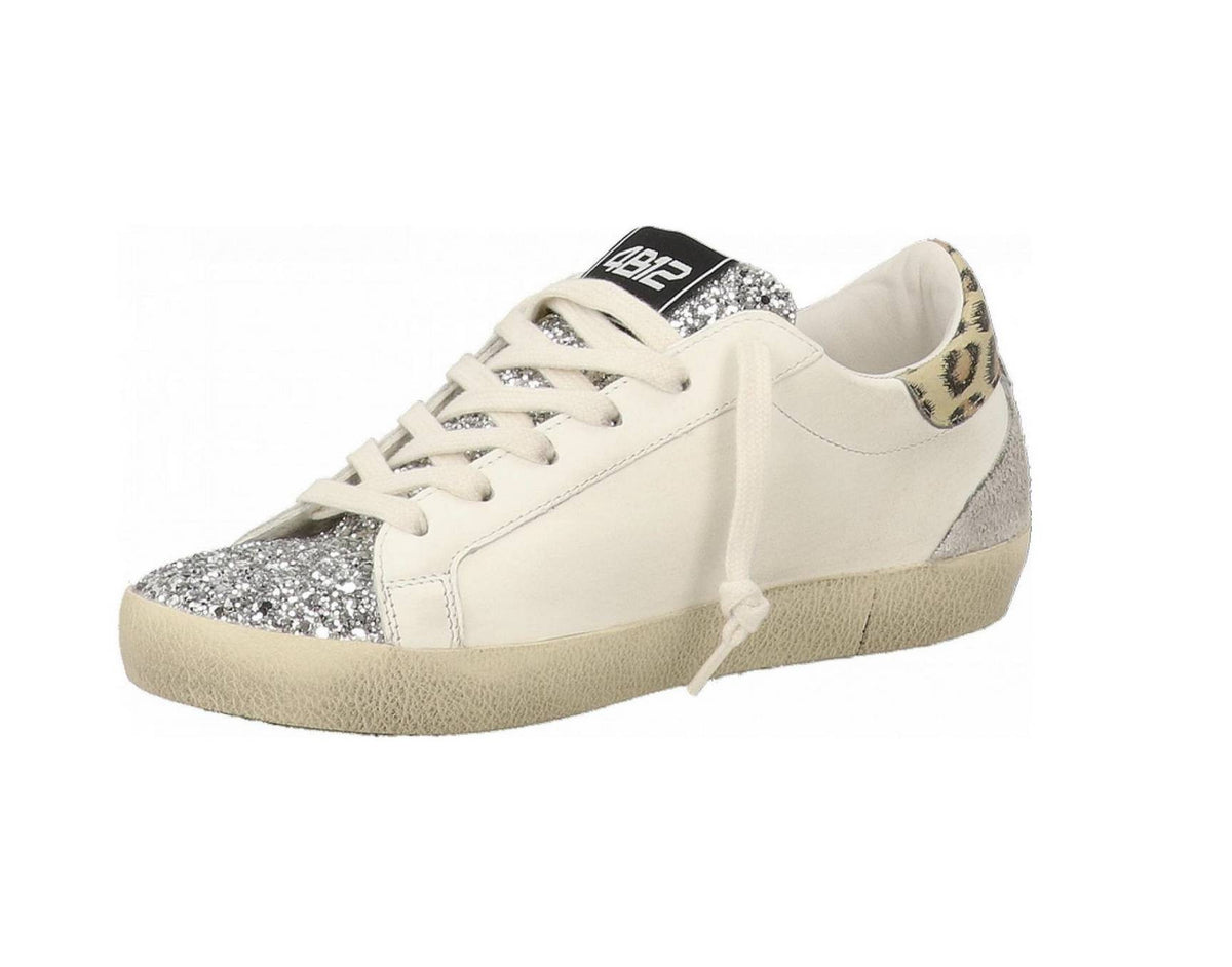 Scarpe donna 4B12 sneaker coral leo/ silver glitter DS26QB06 SUPRIME-D8009