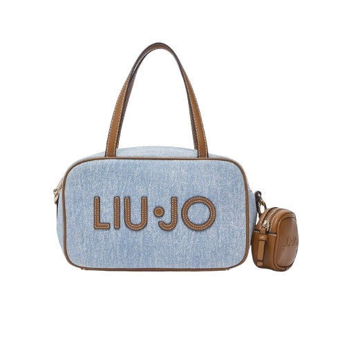 Borsa donna bauletto Liu-jo Ferielle M Bowling light denim BS26LJ52 AA6113 T377A