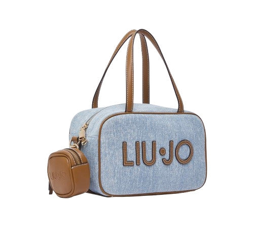 Borsa donna bauletto Liu-jo Ferielle M Bowling light denim BS26LJ52 AA6113 T377A