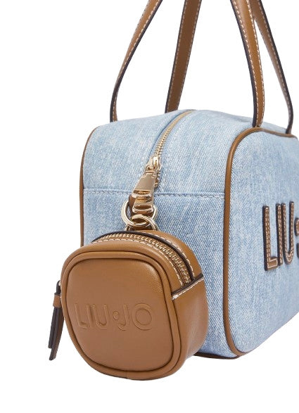 Borsa donna bauletto Liu-jo Ferielle M Bowling light denim BS26LJ52 AA6113 T377A