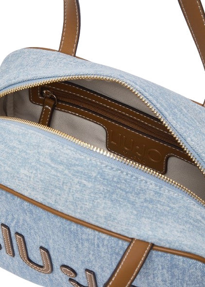 Borsa donna bauletto Liu-jo Ferielle M Bowling light denim BS26LJ52 AA6113 T377A