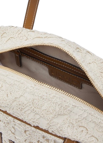Borsa donna bauletto Liu-jo Ferielle M Bowling cream BS26LJ67 AA6113 J3865 X0459
