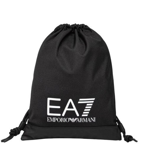Zaino a sacca uomo EA7 Emporio Armani black/white logo UBS26EA02 7X000283 AF19722 UC001