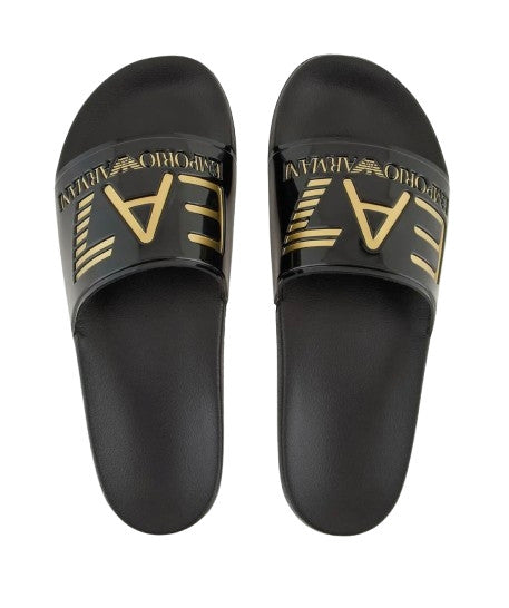 Slipper unisex EA7 Emporio Armani black/gold US26EA02 7X000108 AF15118 PC001