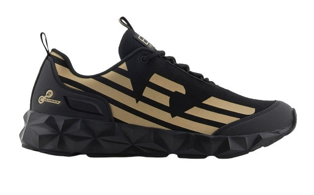 Sneaker EA7 Emporio Armani Ultimate C2 Kombat Core triple black/ light gold US26EA07 X8X217 XK433 R969