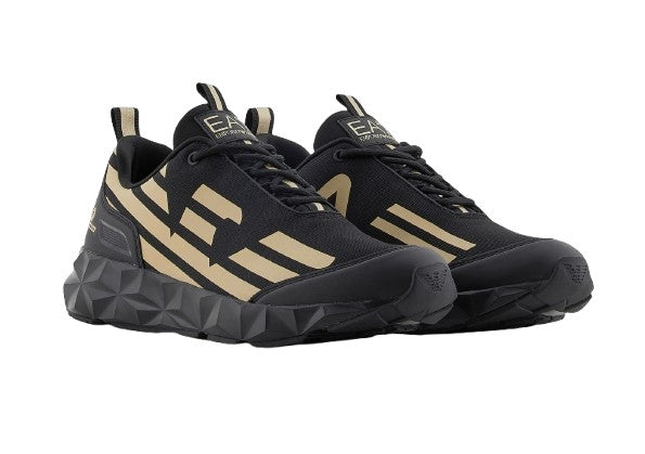 Sneaker EA7 Emporio Armani Ultimate C2 Kombat Core triple black/ light gold US26EA07 X8X217 XK433 R969