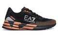 Sneaker running EA7 Emporio Armani triple black/orange US26EA18 7X000651 AF23103 MZ693