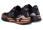 Sneaker running EA7 Emporio Armani triple black/orange US26EA18 7X000651 AF23103 MZ693