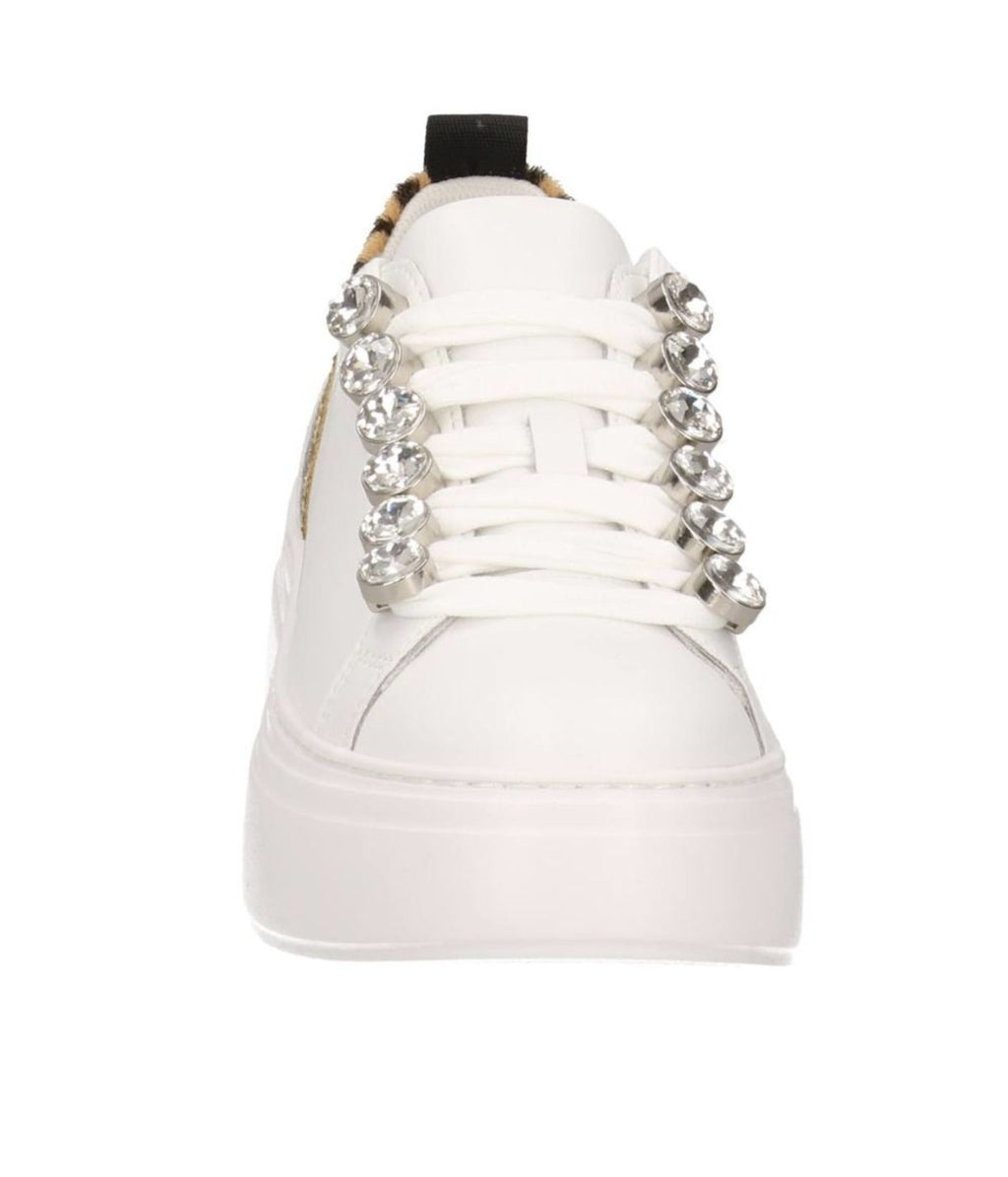 Sneaker donna Emanuélle Vee Bice strass white/animalier DS26EV02 461P-901-13-P003