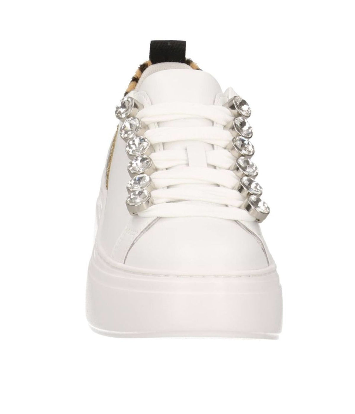 Sneaker donna Emanuélle Vee Bice strass white/animalier DS26EV02 461P-901-13-P003