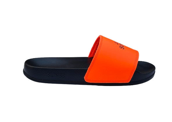 Beach slippers logo Sun68 1164 nero/arancio fluo uomo US26SU21 X36101