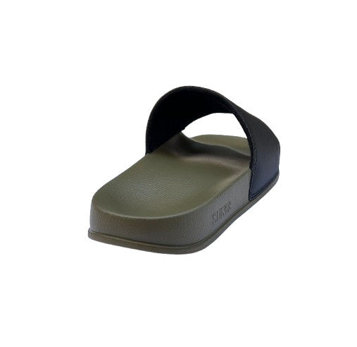 Beach slippers logo Sun68 1911 verde militare/nero uomo US26SU22 X36101