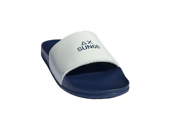 Beach slippers logo Sun68 0701 navy blue/bianco uomo US26SU24 X36101