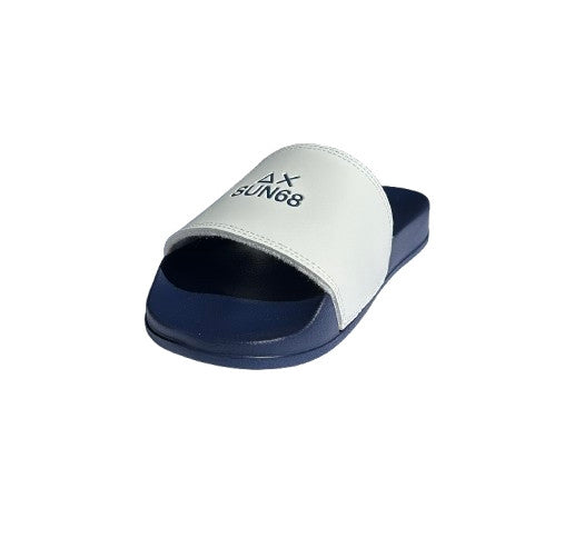 Beach slippers logo Sun68 0701 navy blue/bianco uomo US26SU24 X36101