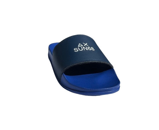 Beach slippers logo Sun68 1164 royal/navy blue uomo US26SU25 X36101
