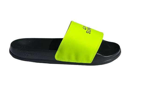 Beach slippers logo Sun68 1164 nero/ giallo fluo uomo US26SU26 X36101