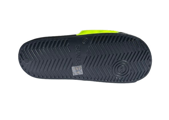 Beach slippers logo Sun68 1164 nero/ giallo fluo uomo US26SU26 X36101