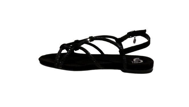 Scarpe donna sandalo Gold&gold ecopelle nero DS26GG25 GK232