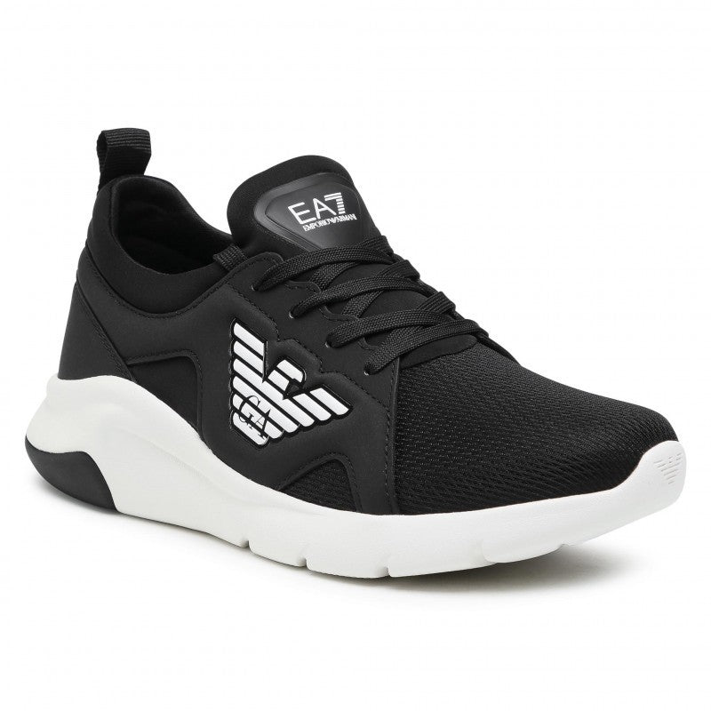 Sneaker running EA7 Emporio Armani mesh rubber black US21EA03 X8X056