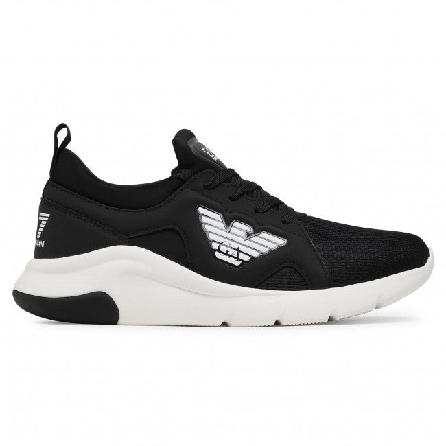 Sneaker running EA7 Emporio Armani mesh rubber black US21EA03 X8X056