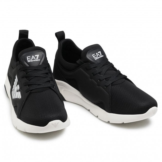 Sneaker running EA7 Emporio Armani mesh rubber black US21EA03 X8X056
