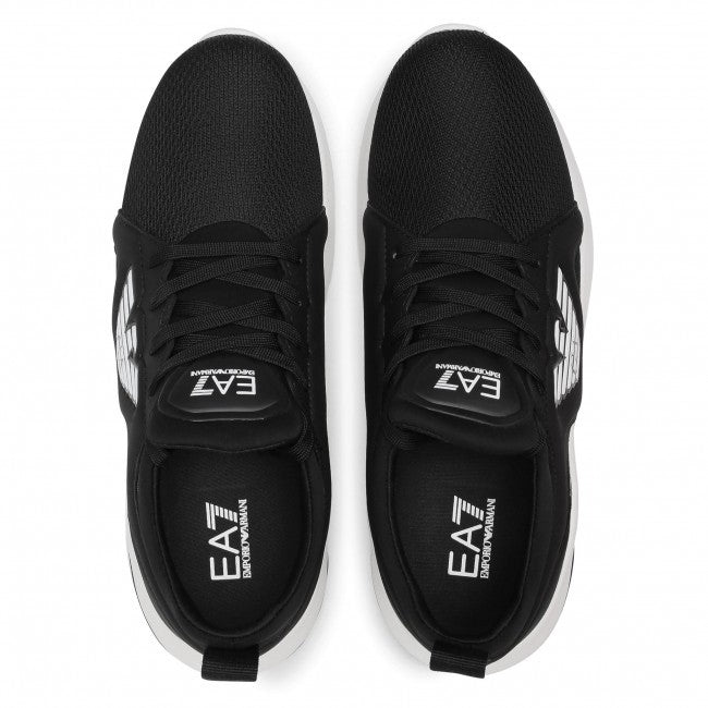 Sneaker running EA7 Emporio Armani mesh rubber black US21EA03 X8X056