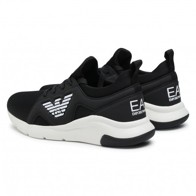Sneaker running EA7 Emporio Armani mesh rubber black US21EA03 X8X056