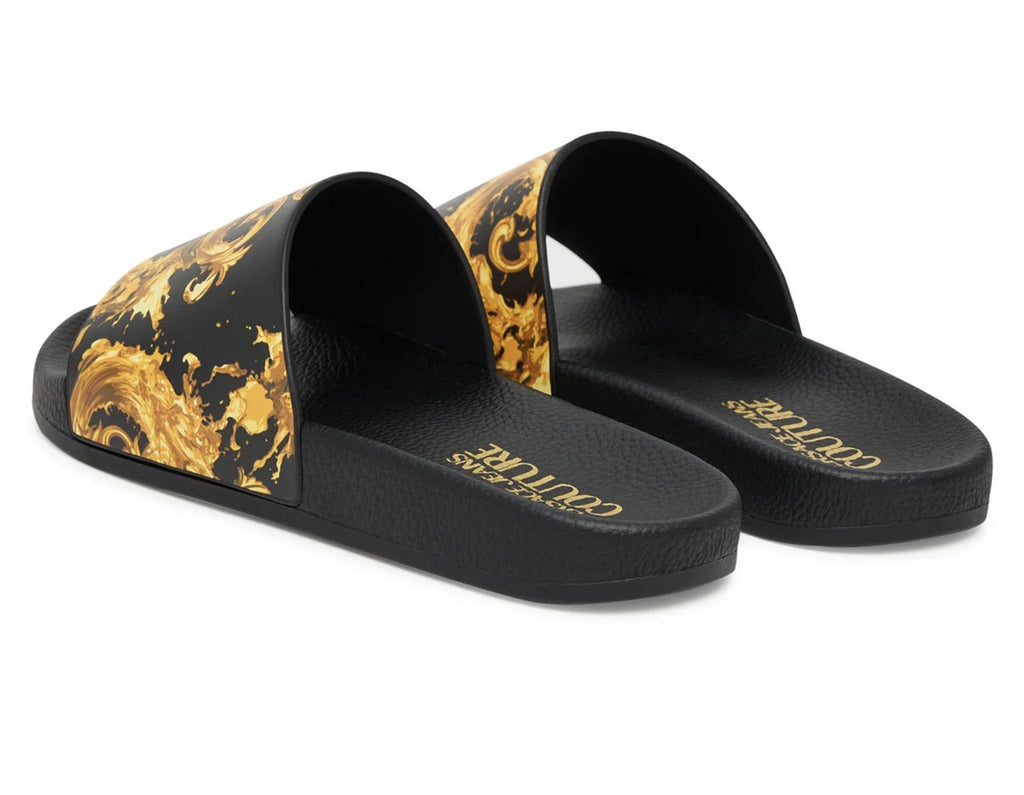 Slippers donna Versace Jeans Couture nero DS26VE03 80VA3SQ3 ZS365 G89