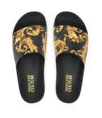 Slippers donna Versace Jeans Couture nero DS26VE03 80VA3SQ3 ZS365 G89