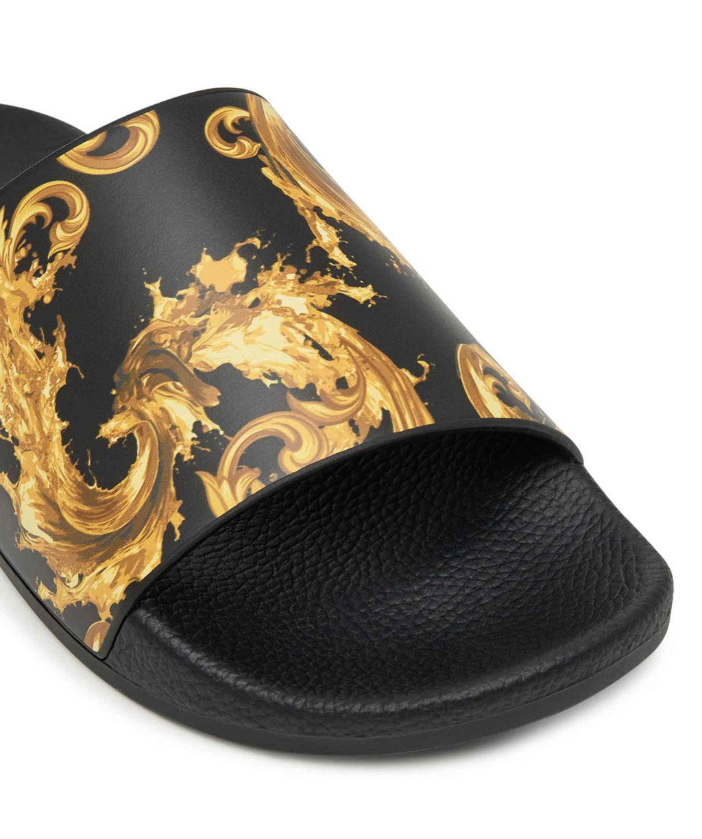 Slippers donna Versace Jeans Couture nero DS26VE03 80VA3SQ3 ZS365 G89