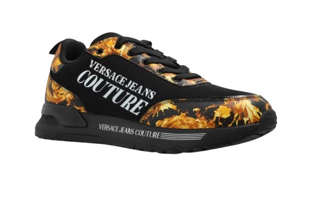 Sneaker Versace Jeans Couture black printed baroque US26VE03 80YA3SA5 ZSE14 G89