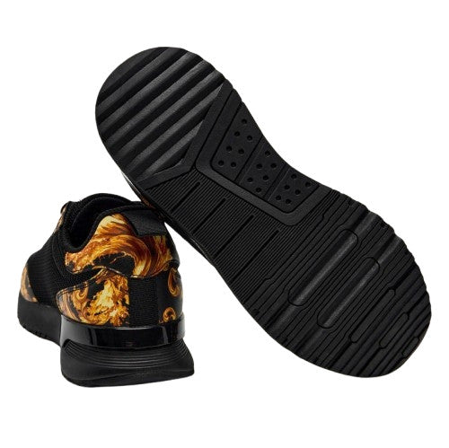 Sneaker Versace Jeans Couture black printed baroque US26VE03 80YA3SA5 ZSE14 G89