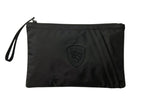 Borsa uomo Blauer pochette clutch in nylon nero BS26BU25 S6TARO01/DIA