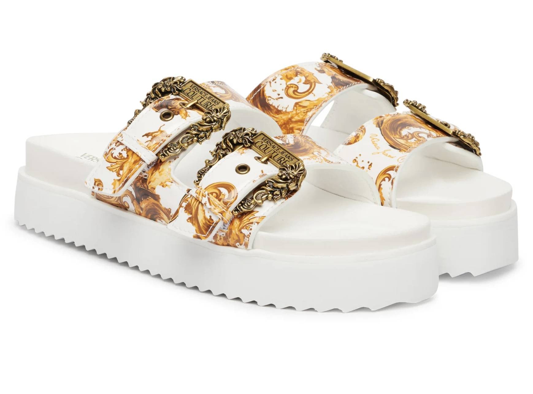 Sandalo donna Versace Jeans Couture zeppa bianco DS26VE11 80VA3SM1 ZS366 G03