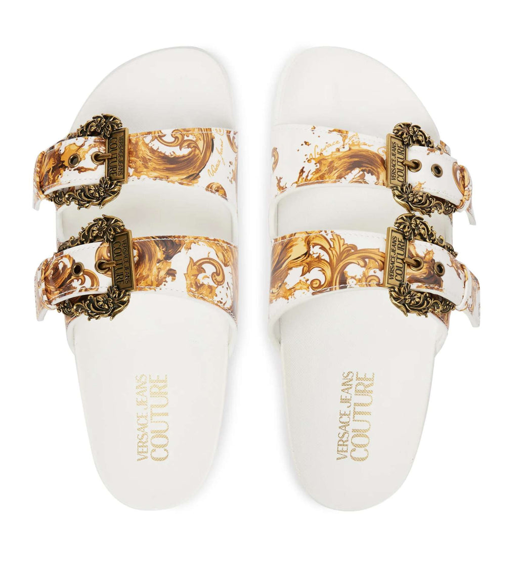 Sandalo donna Versace Jeans Couture zeppa bianco DS26VE11 80VA3SM1 ZS366 G03