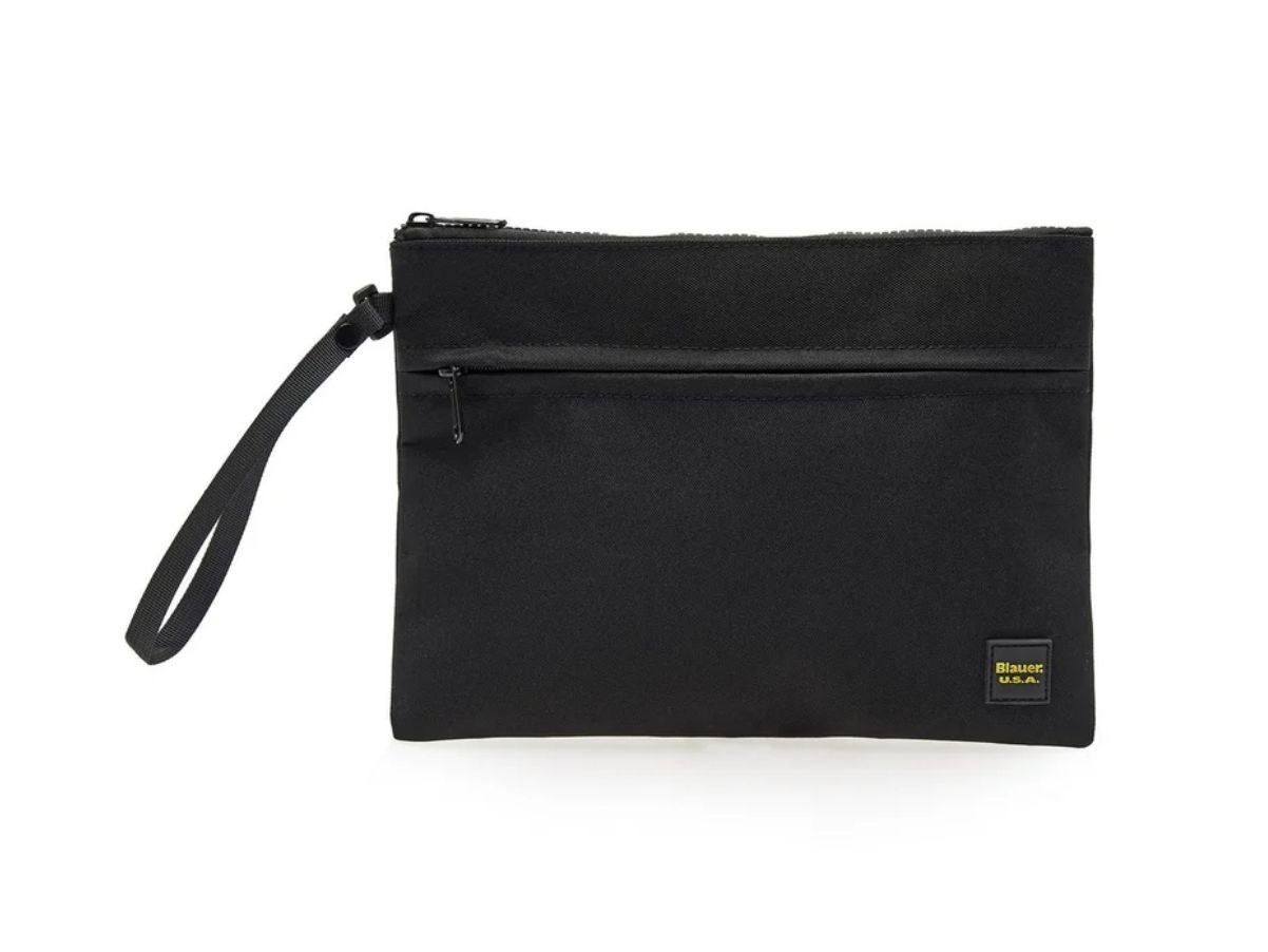 Borsa uomo Blauer pochette clutch in nylon nero BS26BU27 S6THIN01/ESS