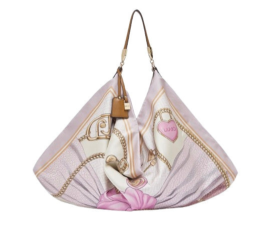 Borsa donna Liu-jo foulard bag rosa chiaro/ multicolore BS26LJ73 AA6194 T2745 P9223