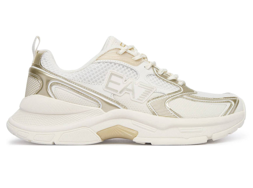 Sneaker EA7 Emporio Armani Predator white/gold unisex US26EA28 X8X249 XK446 MZ182