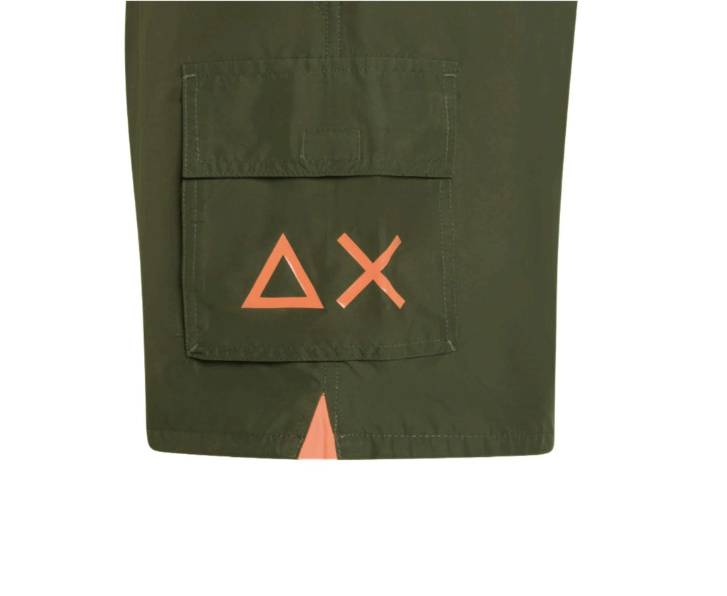 Costume Sun68 Shorts swim pant with pocket verde militare ES26SU02 H35105