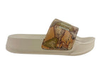 Ciabatta alta slippers donna Alviero Martini 1A Classe beige geo DS26PC03 2505 0289
