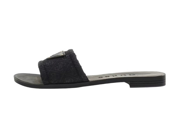Ciabatta donna Guess sandalo logo Elysone black DS26GU47 FLJELSFAP03