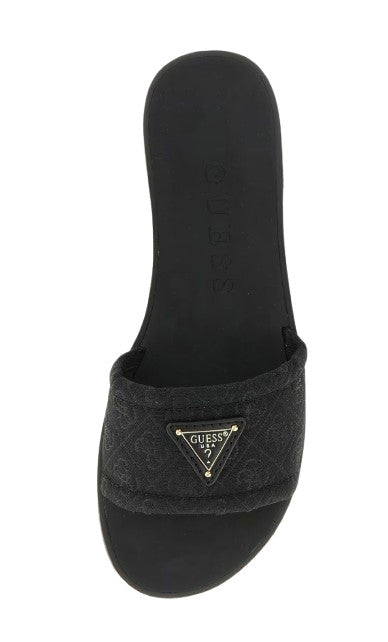 Ciabatta donna Guess sandalo logo Elysone black DS26GU47 FLJELSFAP03